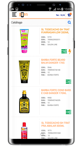 FBS Mobile — Tela principal do app de força de vendas